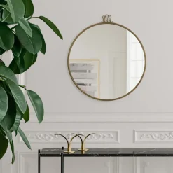 Clearance GUBI Espejo Randaccio, Antique brass, large Color dorado