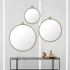 Clearance GUBI Espejo Randaccio, Antique brass, medium Color dorado