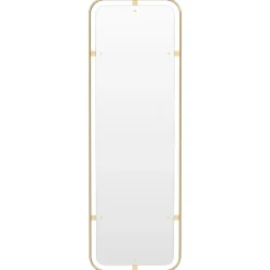Audo Copenhagen Espejo rectangular Nimbus, Polished brass Color dorado