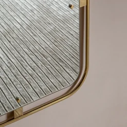Audo Copenhagen Espejo rectangular Nimbus, Polished brass Color dorado
