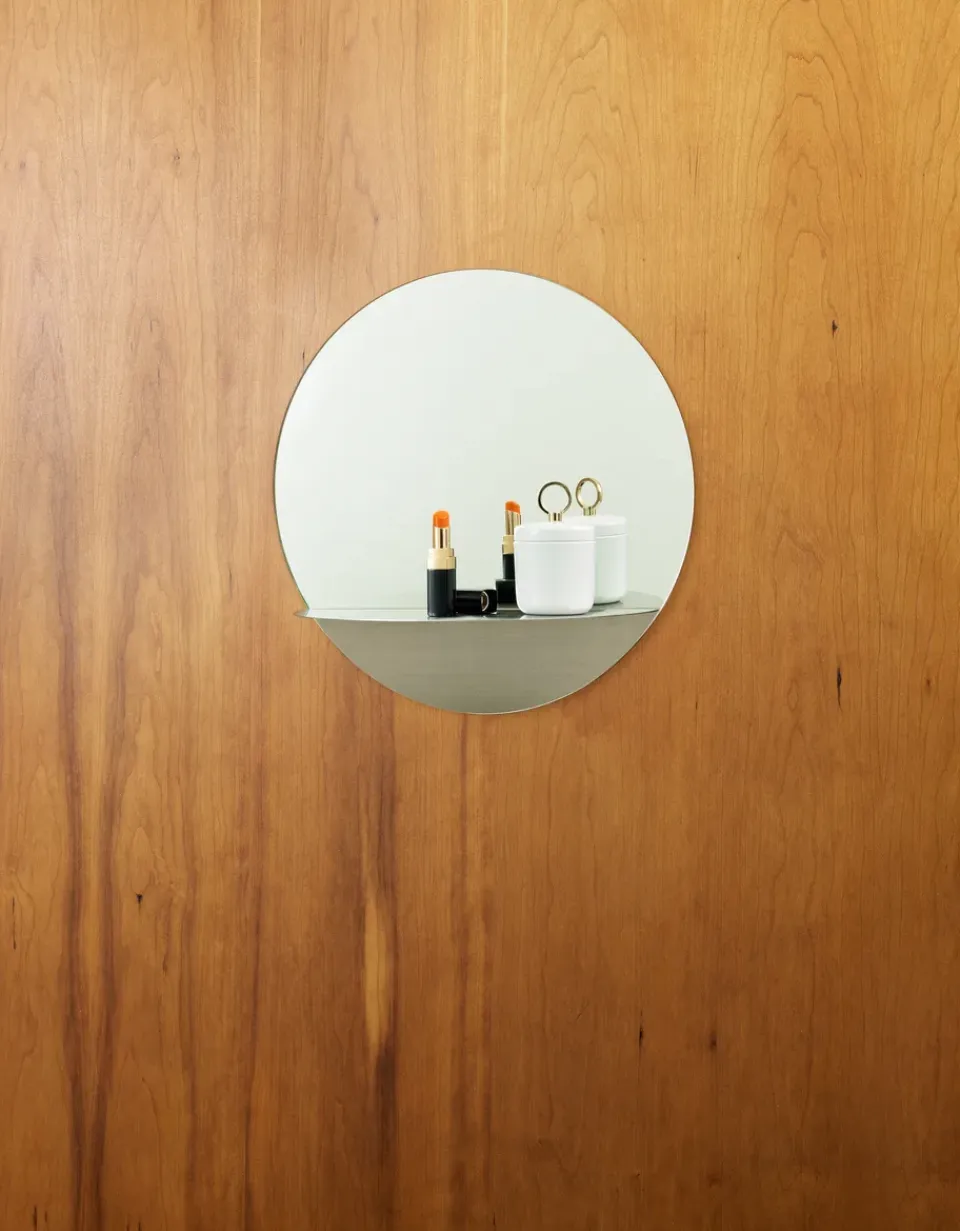 Online Normann Copenhagen Espejo redondo Horizon, Acero inoxidable Plateado