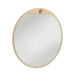Online Essem Design Espejo Tillbakablick redondo, Abedul Beige