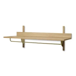 Best Ferm Living Estante con barra Sector 37 x 87 cm, Oak-brass Marrón