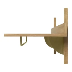 Best Ferm Living Estante con barra Sector 37 x 87 cm, Oak-brass Marrón