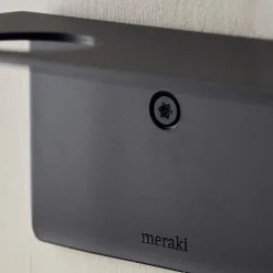 Discount Meraki Estante con colgador de botellas y gancho , Acabado cepillado Negro