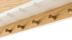 Best Audo Copenhagen Estante con ganchos Epoch 118 cm, Natural oak-fog Marrón