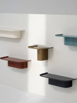HAY Estante de pared Korpus 4 hook M, Cream Blanco