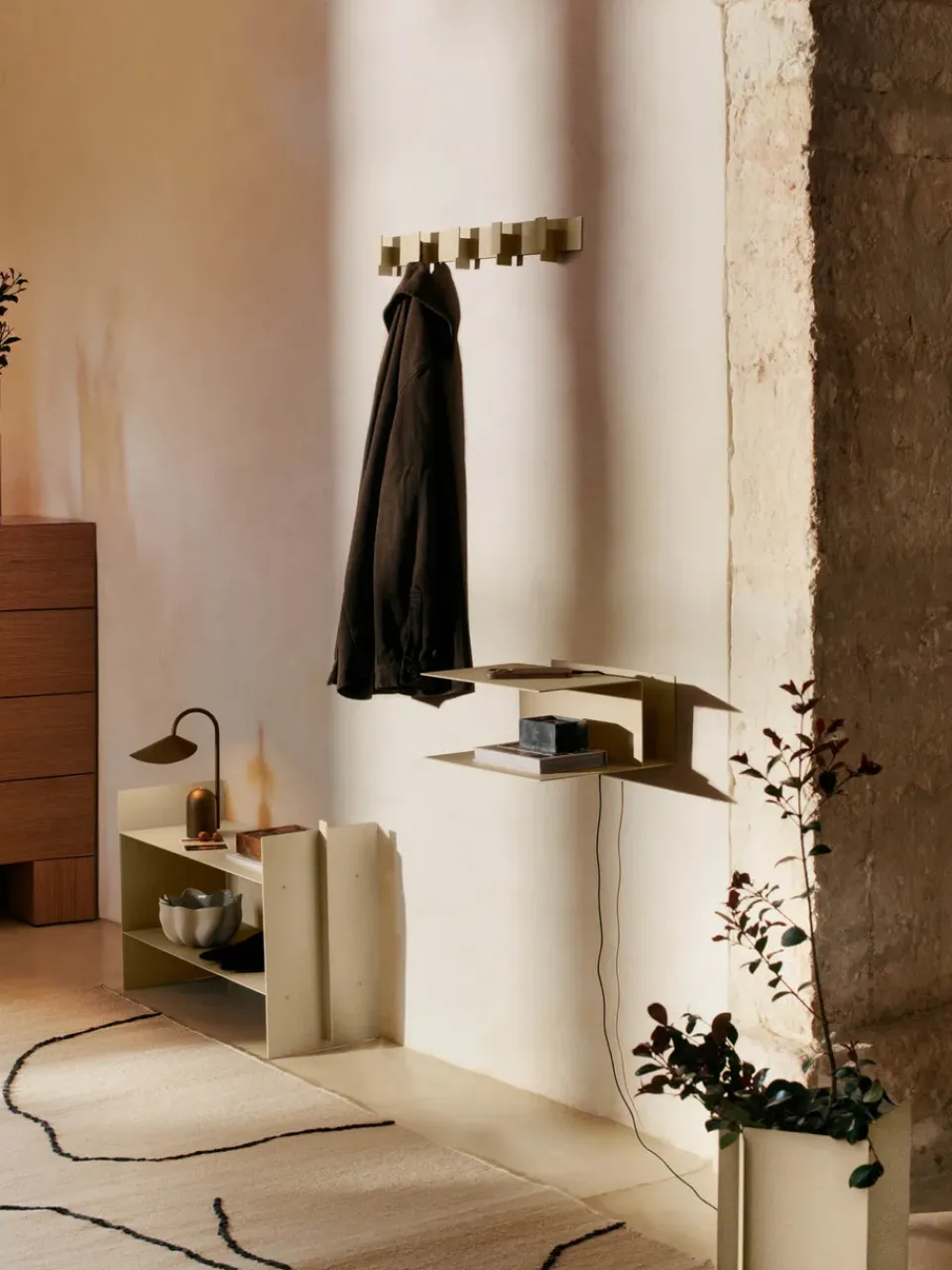Clearance Ferm Living Estante de pared Lager 26x77 cm, Cashmere Beige