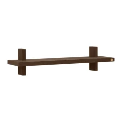 New Andersen Furniture Estante de pared Treat individual, Roble ahumado aceitado, 50×12×11,2 cm Marrón