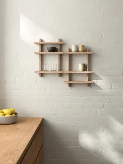 Discount Andersen Furniture Estante de pared Treat individual, Roble, 34 × 12 × 11,2 cm Beige