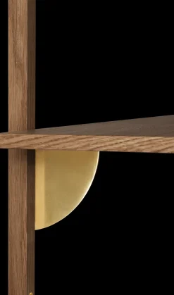 Best Ferm Living Estante Sector L/S, Smoked Oak, brass Marrón