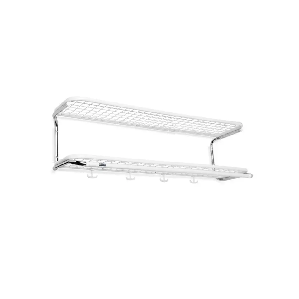 New Essem Design Estante sombrerero Classic 650, /cromo, 2 niveles, 90 cm Blanco