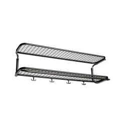 Discount Essem Design Estante sombrerero Classic 650, /cromo, 2 niveles, 110 cm Negro