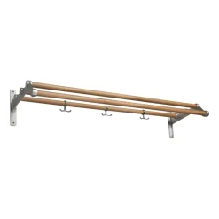 Discount Essem Design Estante sombrerero Nostalgi 291 100 cm, roble-aluminio MarrónBeigePlateado