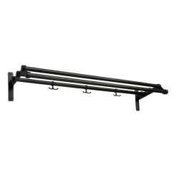 Hot Essem Design Estante sombrerero Nostalgi 291 100 cm, roble teñido de - Negro