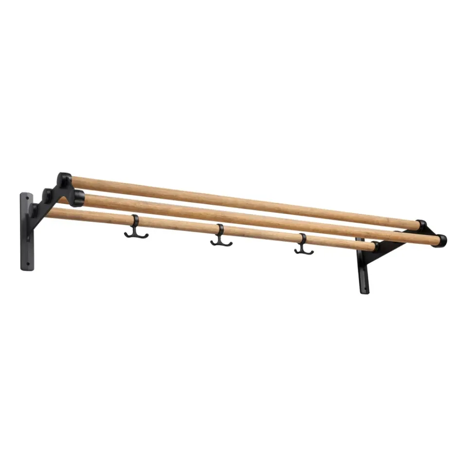 Clearance Essem Design Estante sombrerero Nostalgi 291 100 cm, bambú-negro MarrónNegro