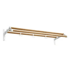 Sale Essem Design Estante sombrerero Nostalgi 291 100 cm, bambú-blanco MarrónBlanco