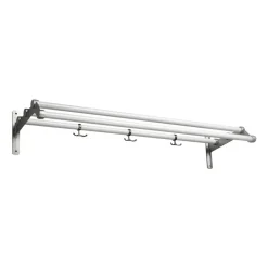 Best Essem Design Estante sombrerero Nostalgi 291 100 cm, blanco-aluminio BlancoPlateado