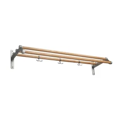 Hot Essem Design Estante sombrerero Nostalgi 291, Fresno, soportes aluminio Beige