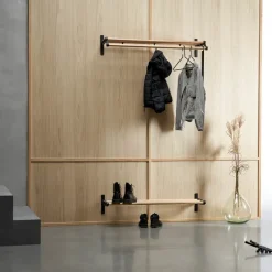 Best Essem Design Estante sombrerero Nostalgi 291, Fresno, base negra Beige