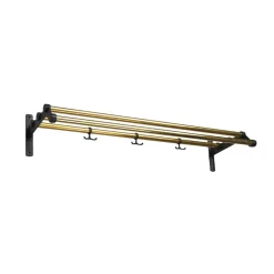 Essem Design Estante sombrerero Nostalgi 291, Latón, base negra Color dorado