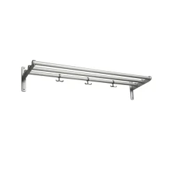 Outlet Essem Design Estante sombrerero o zapatero Nostalgi, Aluminio, soportes aluminio Gris