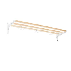 Discount Essem Design Estante sombrerero o zapatero Nostalgi, Abedul, base blanca Beige