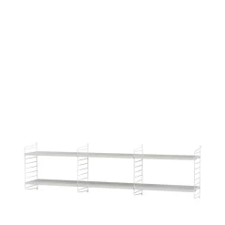 Hot String Estante , , 58x30 cm, paquete de 3 Blanco