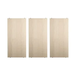 Sale String Estante , Fresno, 58x30 cm, paquete de 3 Beige