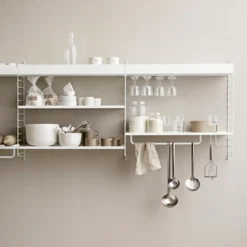 Online String Estante metal, , 58x30 cm, borde alto Blanco