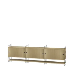 Hot String Estante , Roble, 78x30 cm, paquete de 3 Beige