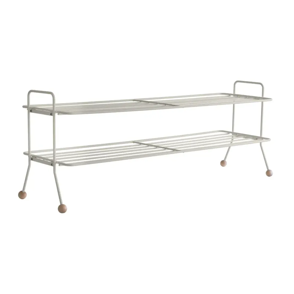 Clearance Maze Estante zapatero Bill Shoe Shelf L, Greige Gris
