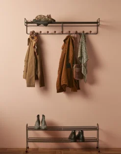 Clearance Maze Estante zapatero Bill Shoe Shelf L, -marrón oscuro Negro