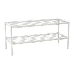New Scandi Living Estante zapatero Nod 80x30x37 cm, White Blanco