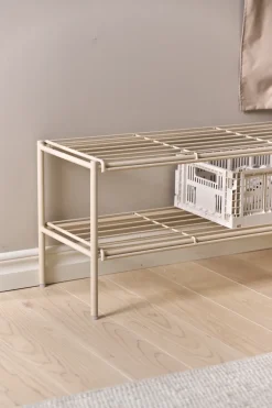 Outlet Scandi Living Estante zapatero Nod 80x30x37 cm, Beige