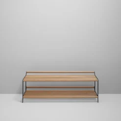 Sale Essem Design Estante zapatero Tamburin 100 cm, Roble- Negro