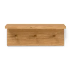 New Ferm Living Estantería con ganchos Place Rack roble, Small Marrón