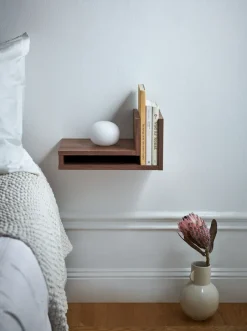 Hot Maze Estantería de pared F-shelf nogal, estante a la izquierda Marrón
