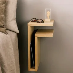 Outlet Maze Estantería de pared F-shelf roble, Estante a la derecha Marrón