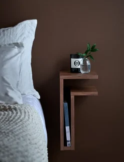 Online Maze Estantería de pared F-shelf nogal, estante a la derecha Marrón
