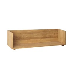 New Kristina Dam Studio Estantería de pared Stack, Oak, soportes en nogal aceitado oscuro Beige