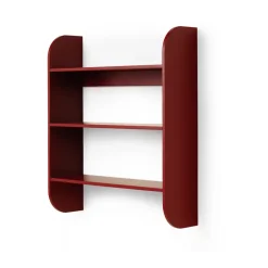 Online TÔNN furniture Estantería de pared Strapats 62x73,6 cm, Burgundy Rojo