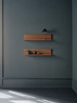 Outlet New Works Estantería de pared Tana 75 cm, Nogal Marrón