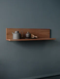 Outlet New Works Estantería de pared Tana 75 cm, Nogal Marrón