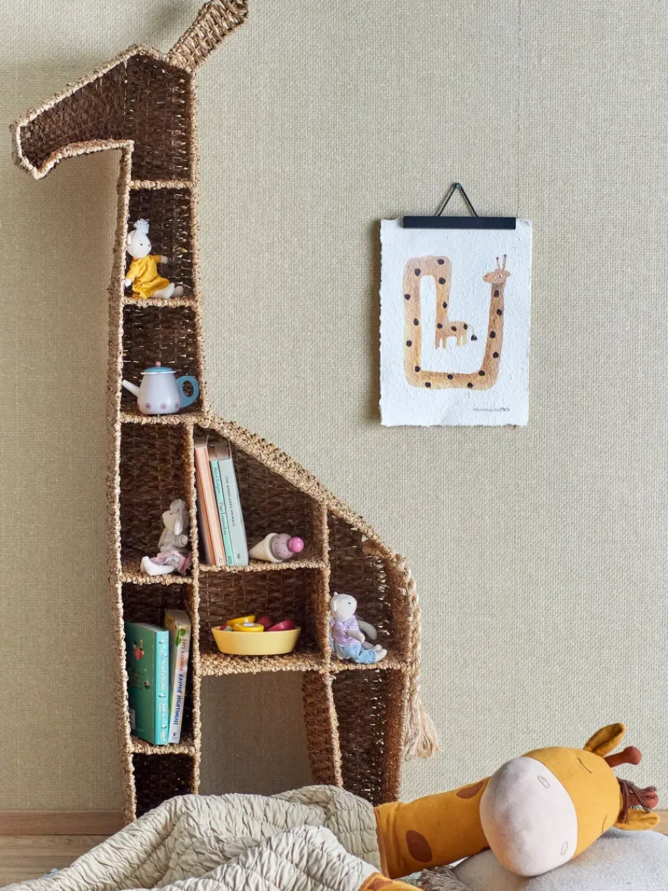 Clearance Bloomingville Estantería Kalu 148x46 cm, Natur Beige