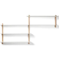 Outlet Gejst Estantería Nivo B, roble claro- Blanco