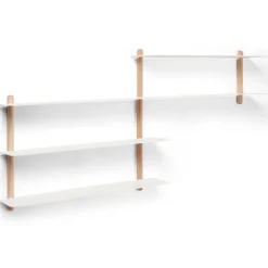 Outlet Gejst Estantería Nivo B, roble claro- Blanco