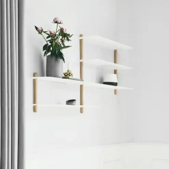 Outlet Gejst Estantería Nivo B, roble claro- Blanco