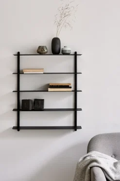 Clearance Gejst Estantería Nivo E, Fresno teñido de - Negro