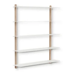 New Gejst Estantería Nivo E, roble claro- Blanco